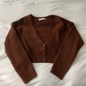 Cropped Knit Cardigan